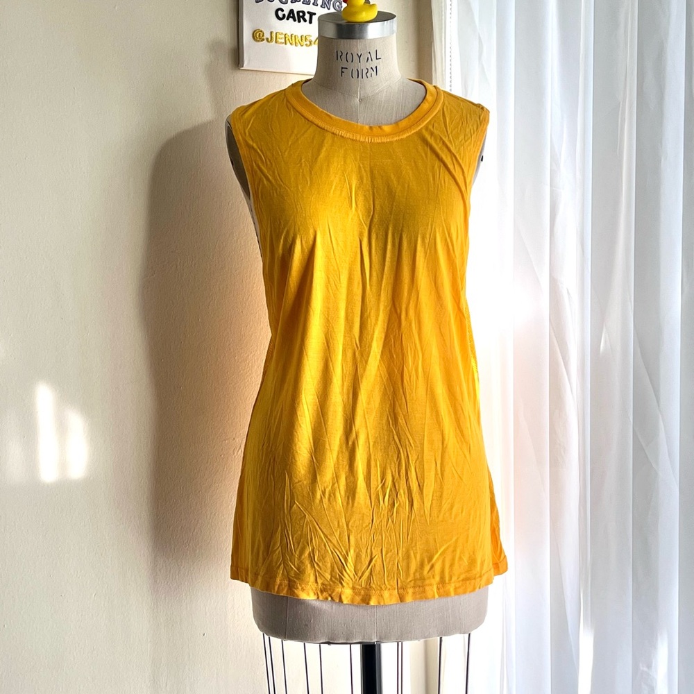 NWT SUPRA Yellow Muscle Tank Top  SZ-M
